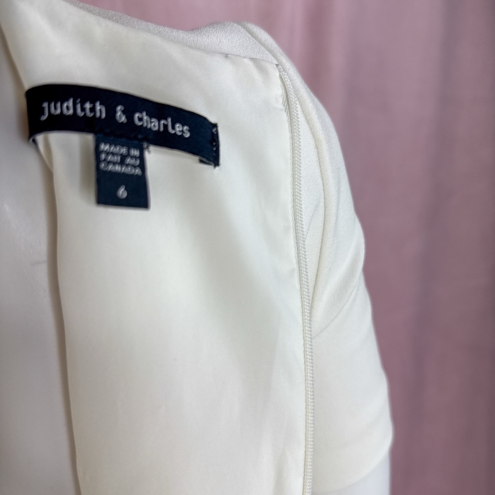 Judith and Charles Womens Black White Sheath Dress Size 6 Short Sleeve Workwear - Picture 5 of 8